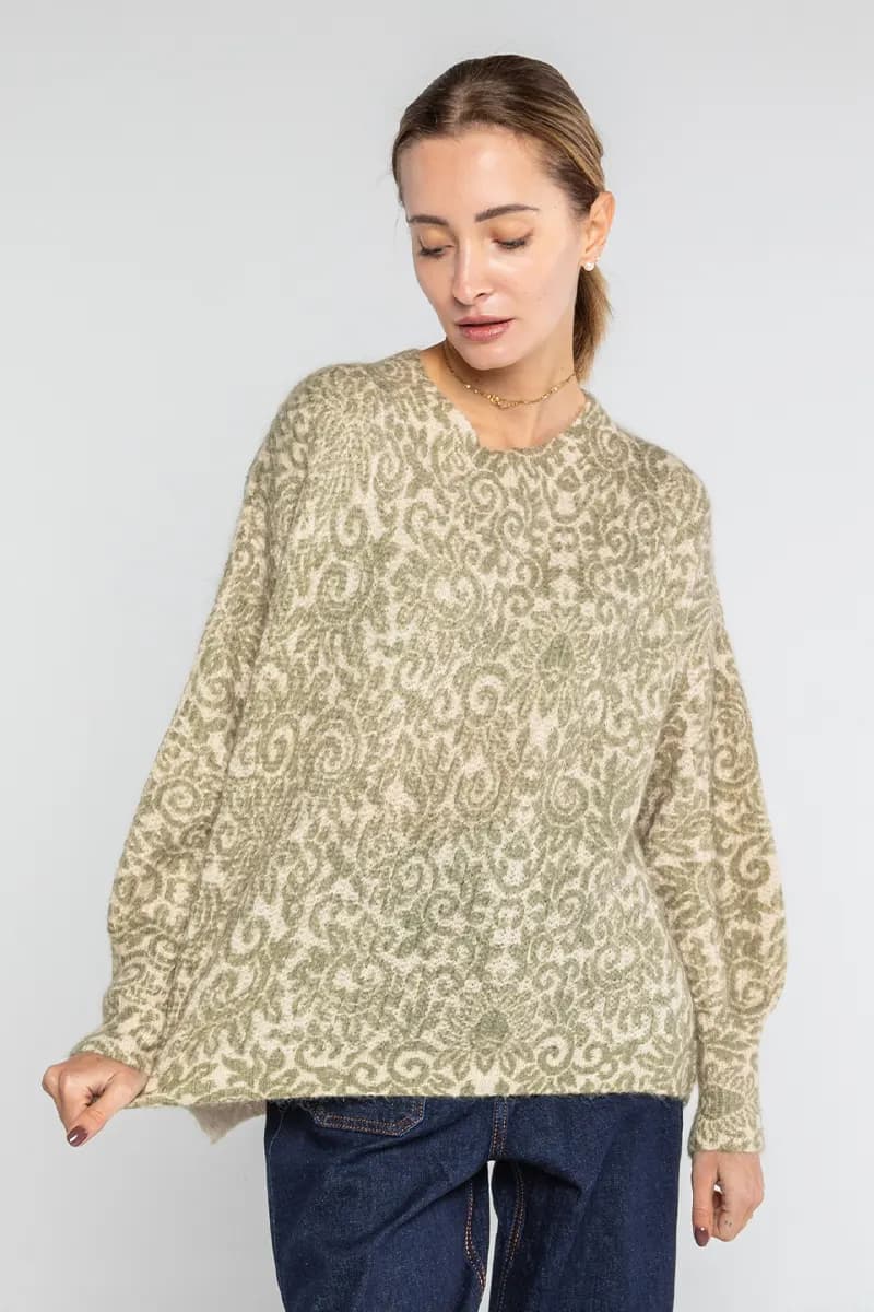 LOKITA | Maglia stampata misto mohair - 2