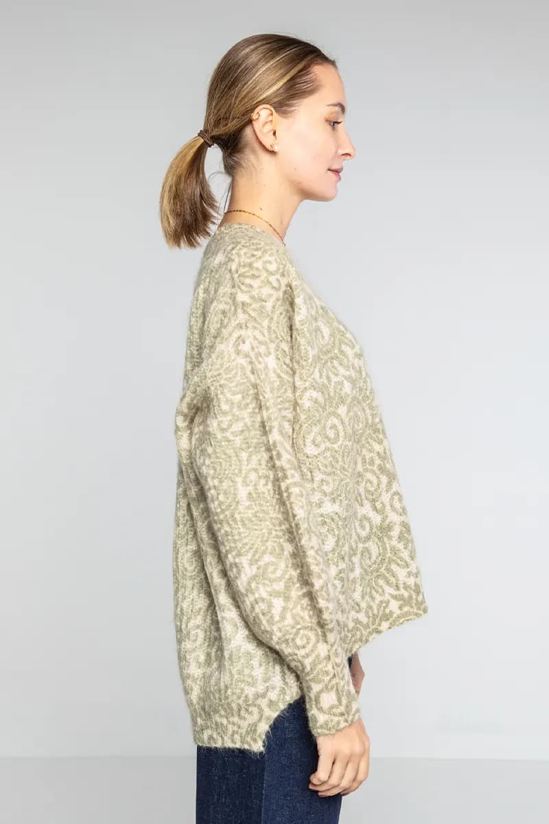 LOKITA | Maglia stampata misto mohair - 4