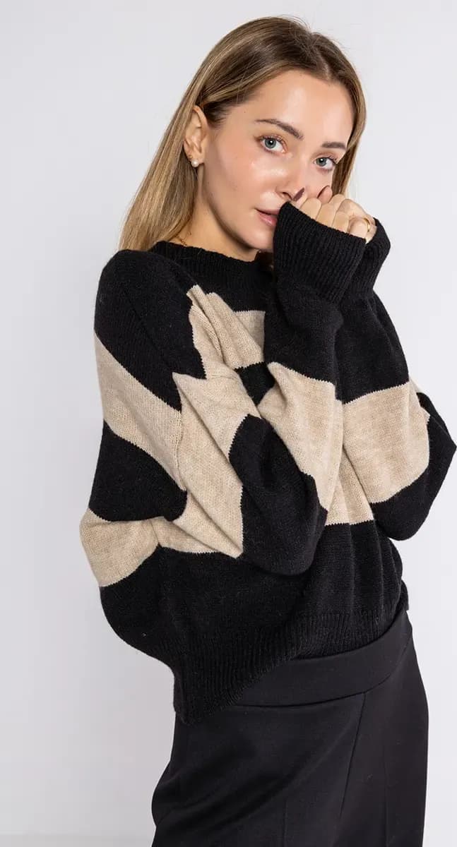 LOKITA | Pullover girocollo a righe - 4