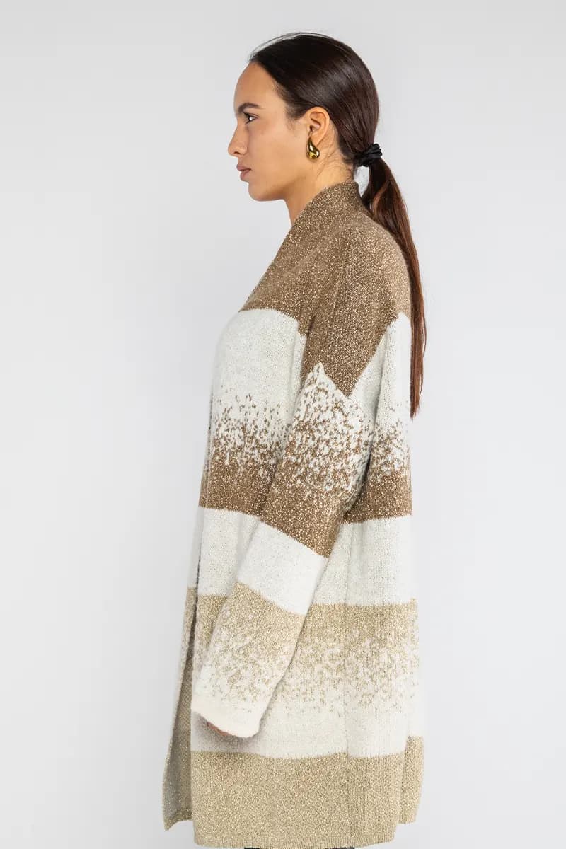 LOKITA | Cardigan in maglia lurex sfumato - 3