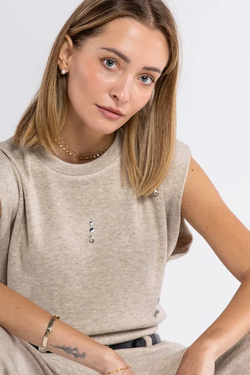 LOKITA | Gilet in maglia con applicazioni - 1