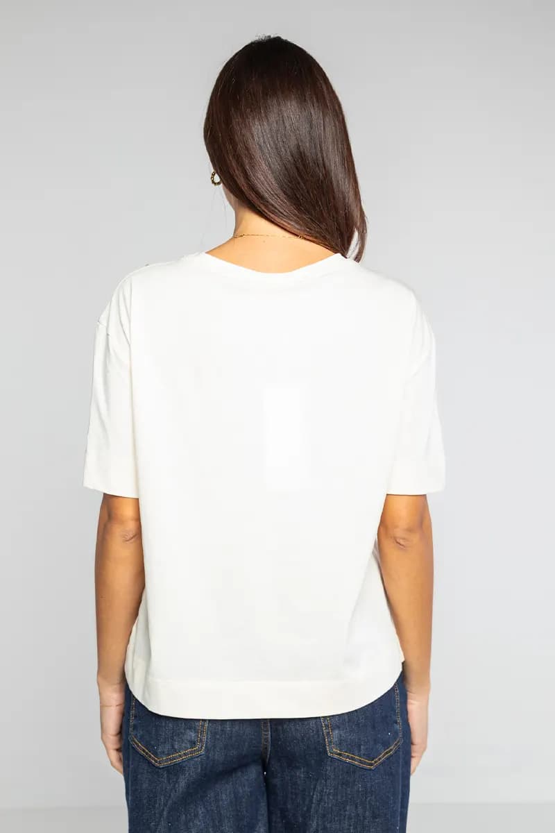 LOKITA | T-shirt scatoletta con perle - 2