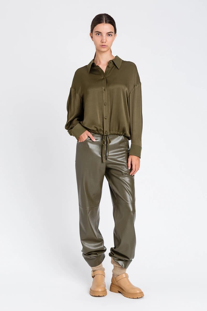 TWINSET | Pantaloni a sigaretta effetto pelle - 4