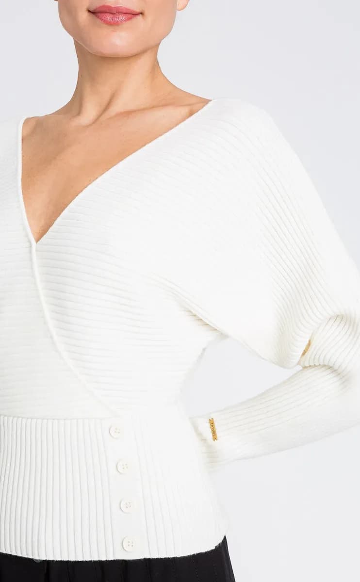 TWINSET | Maglia con incrocio a costine - 3