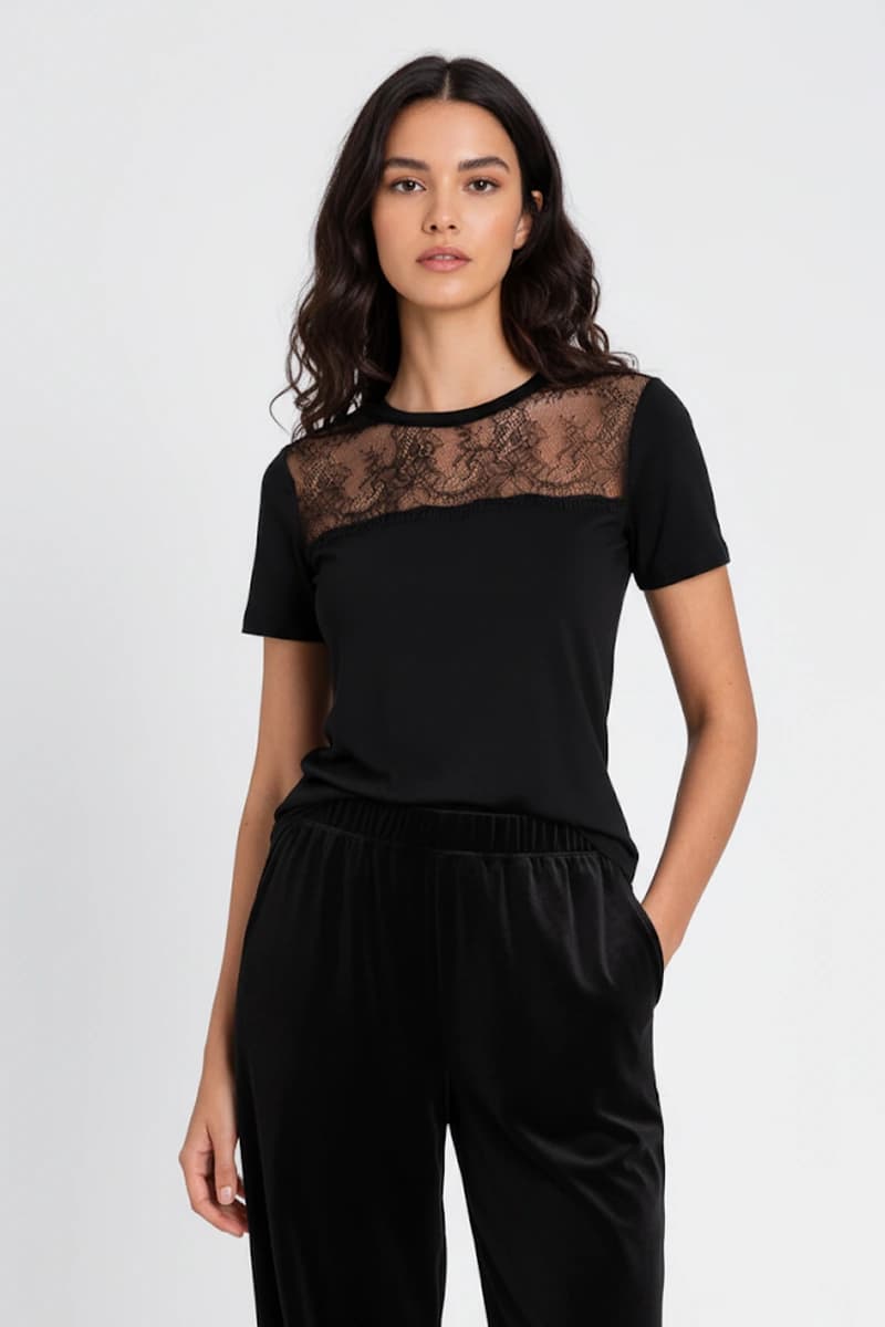 TWINSET | T-shirt con dettaglio in pizzo - 6