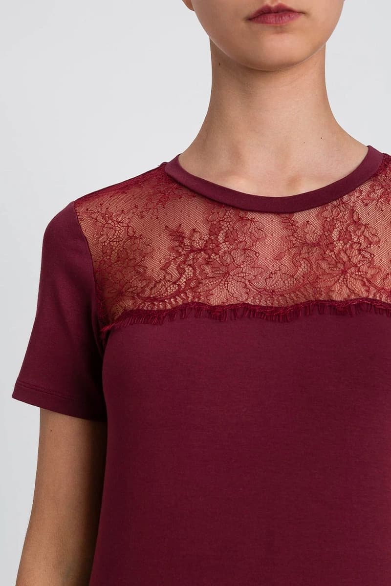 TWINSET | T-shirt con dettaglio in pizzo - 4