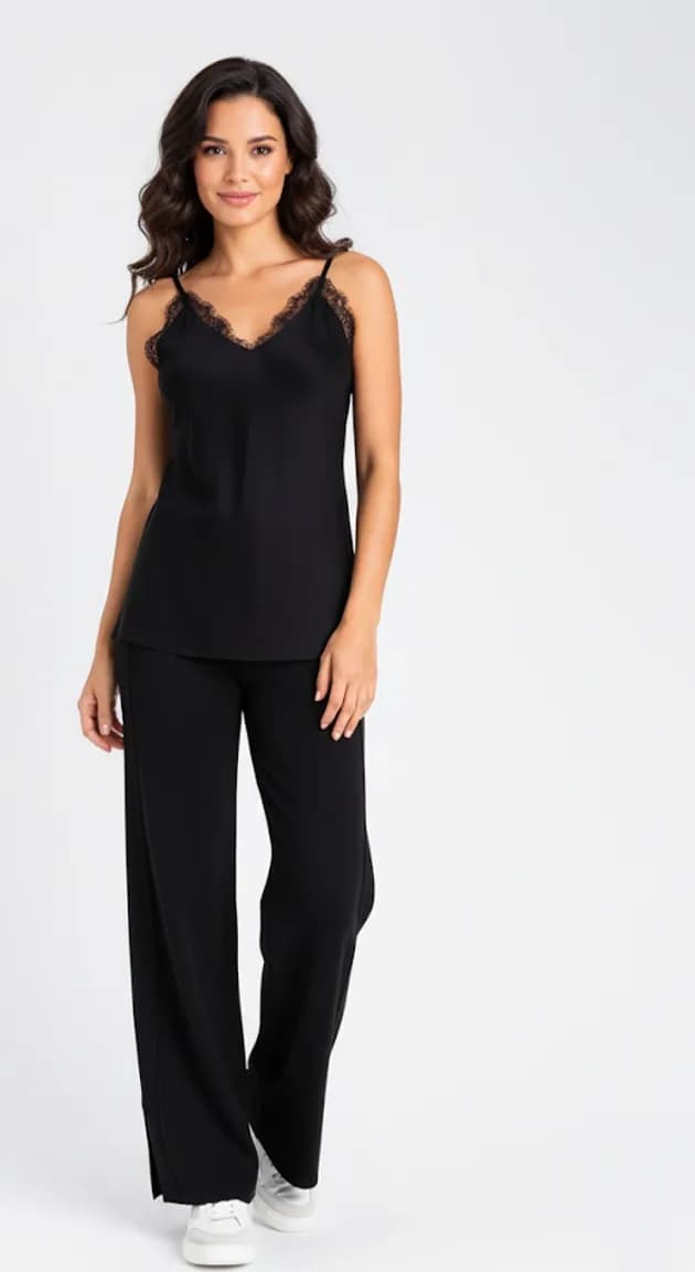TWINSET | Top spalline con dettaglio in pizzo - 2