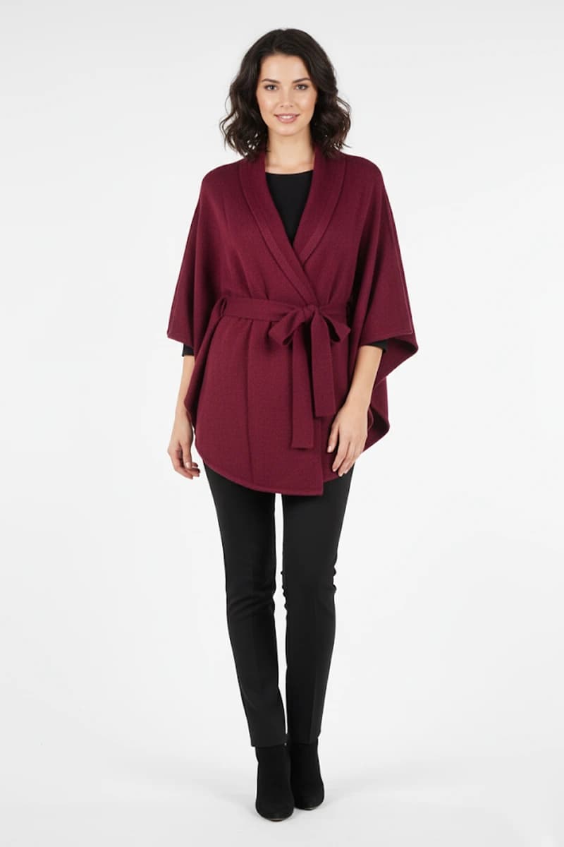 TWINSET | Poncho in maglia con cintura - 2