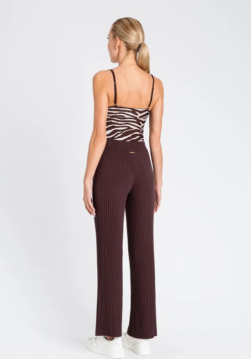 TWINSET | Pantalone palazzo in maglia - 2