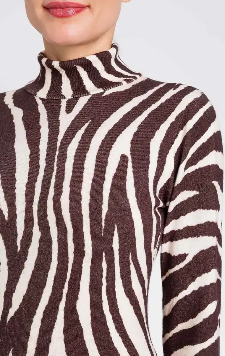 TWINSET | Maglia lupetto con stampa zebrata - 3