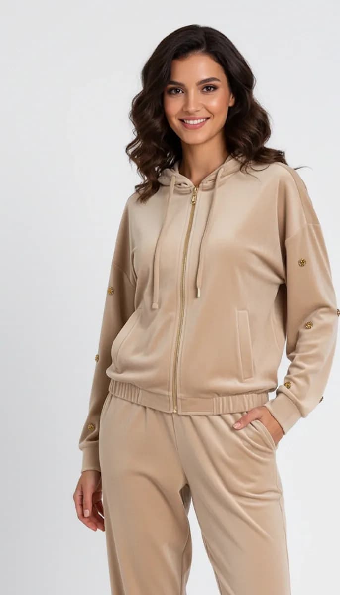 TWINSET | Tuta felpa con zip e pantalone morbido - 5