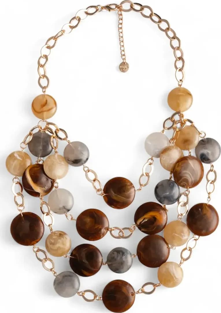MYA ACCESSORIES | Collana girocollo a catena cascata di pietre - 2