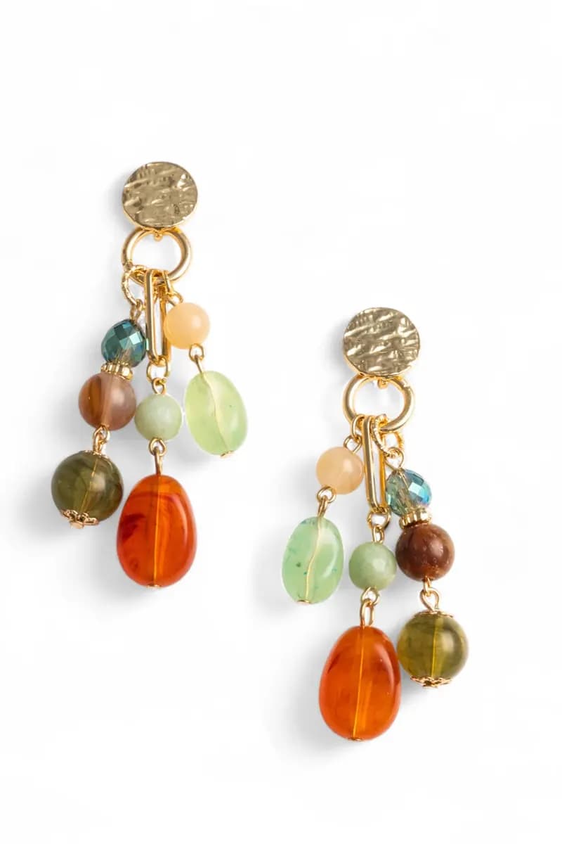 MYA ACCESSORIES | Orecchini pendenti a grappolo con pietre - 2