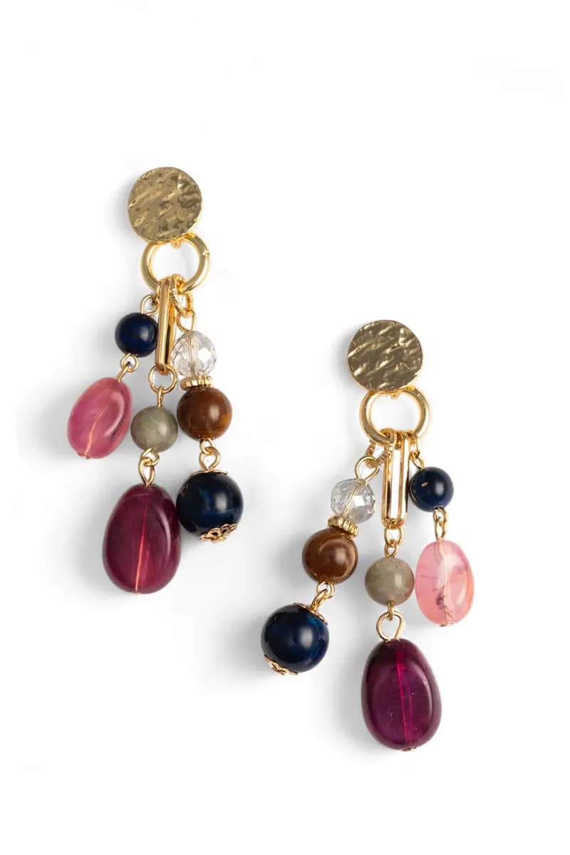 MYA ACCESSORIES | Orecchini pendenti a grappolo con pietre - 2