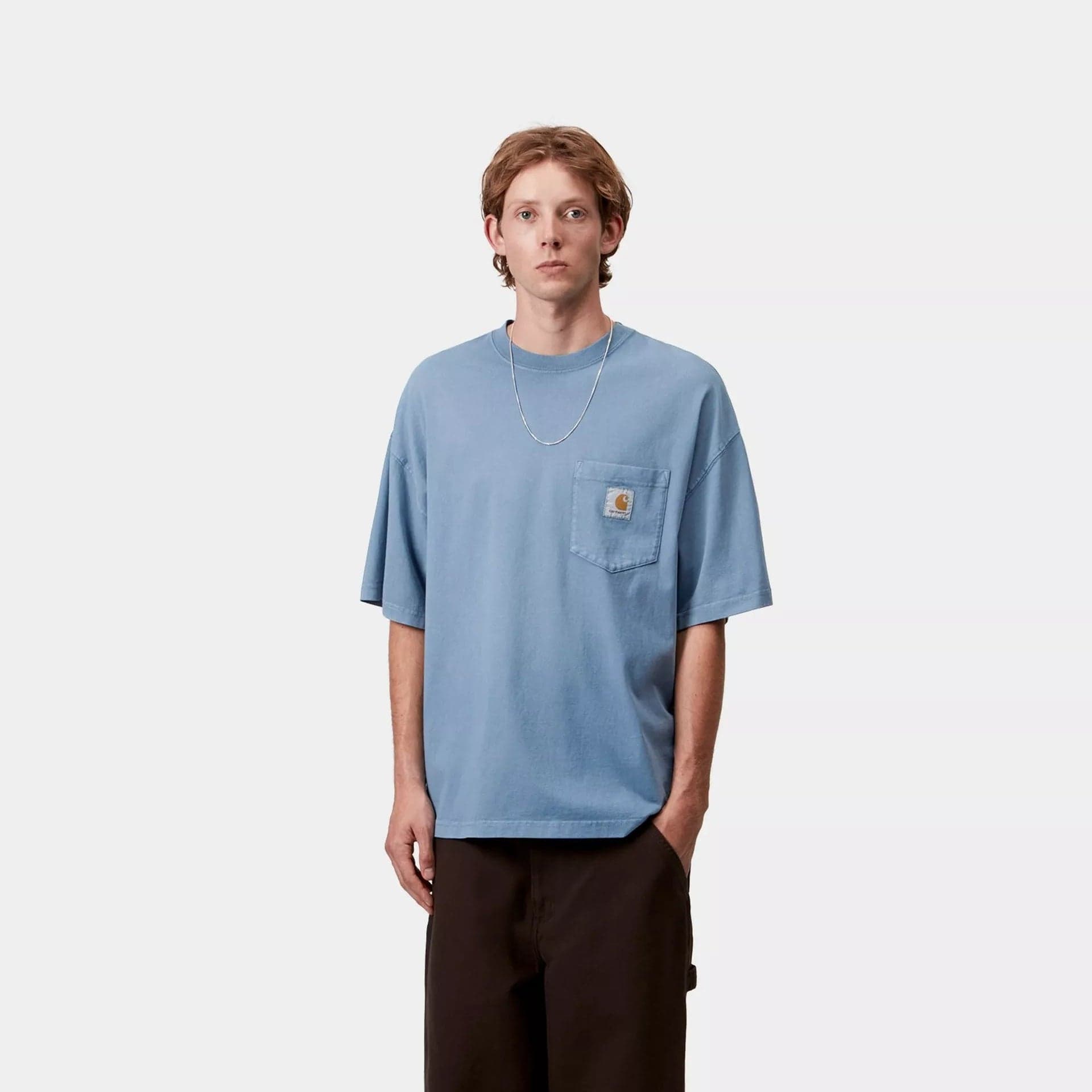 T-shirt Carhartt  Hudson sorrent chalk washed - 3