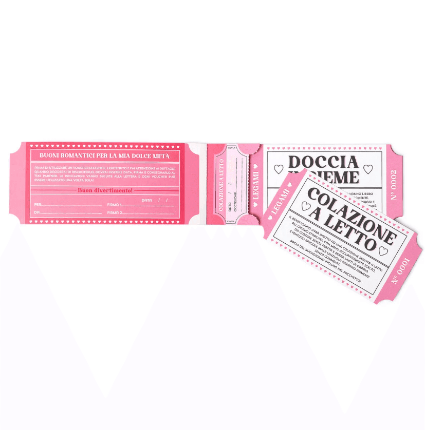 Legami - San Valentino Blocchetto con 24 Buoni Romantici in lingua Italiana (LC0001) - 3
