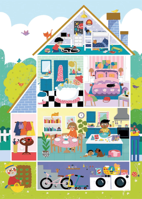 Clementoni - Puzzle Home Sweet Home Supercolor -104 Maxi Pezzi 62x42 cm (+4 Anni) - 2