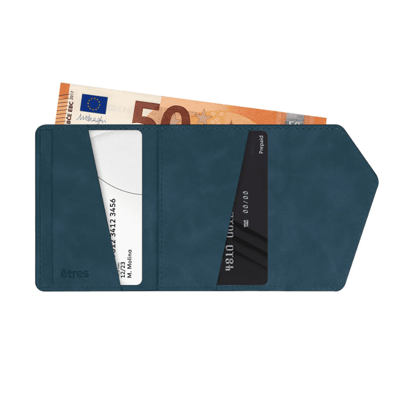 Etres - Portafoglio Easy Smart Icon si aggancia facilmente allo Smartphone - Blu (ET-ES002) - 3