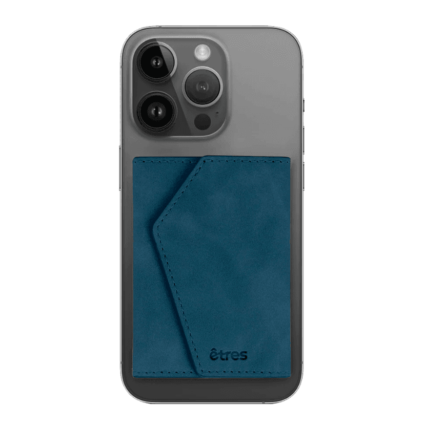 Etres - Portafoglio Easy Smart Icon si aggancia facilmente allo Smartphone - Blu (ET-ES002) - 6