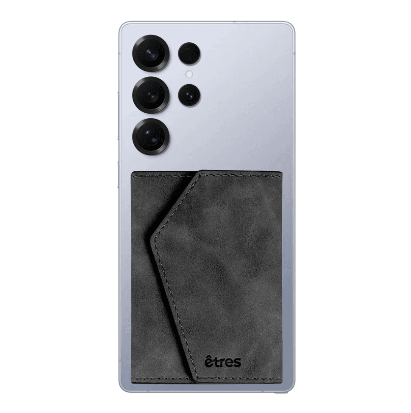 Etres - Portafoglio Easy Smart Icon si aggancia facilmente allo Smartphone -Nero (ET-ES001)