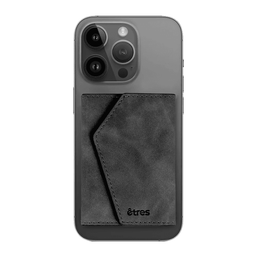 Etres - Portafoglio Easy Smart Icon si aggancia facilmente allo Smartphone -Nero (ET-ES001) - 4