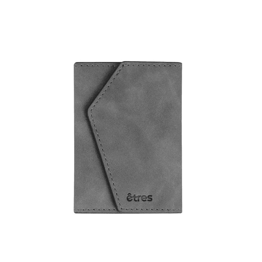 Etres - Portafoglio Easy Smart Icon si aggancia facilmente allo Smartphone - Grigio (ET-ES003) - 4