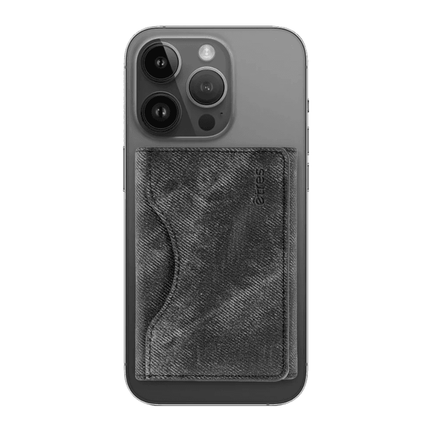 Etres - Portafoglio Smart Icon Jeans si aggancia facilmente allo Smartphone - Jeans Black (ET-CL020) - 4