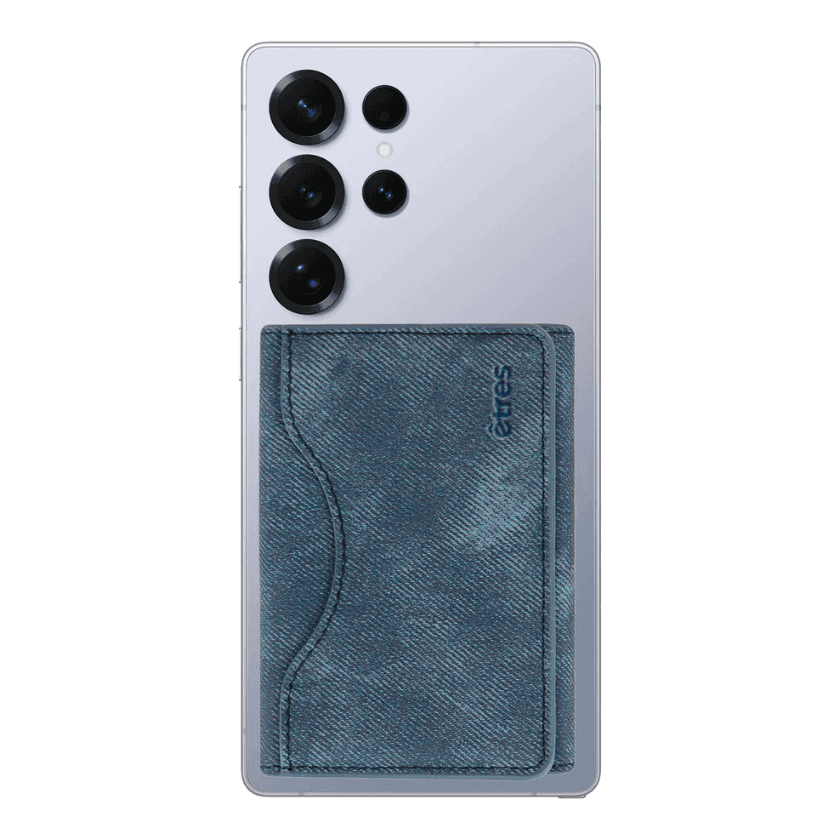 Etres - Portafoglio Smart Icon Jeans si aggancia facilmente allo Smartphone - Jeans Blue (ET-CL022)