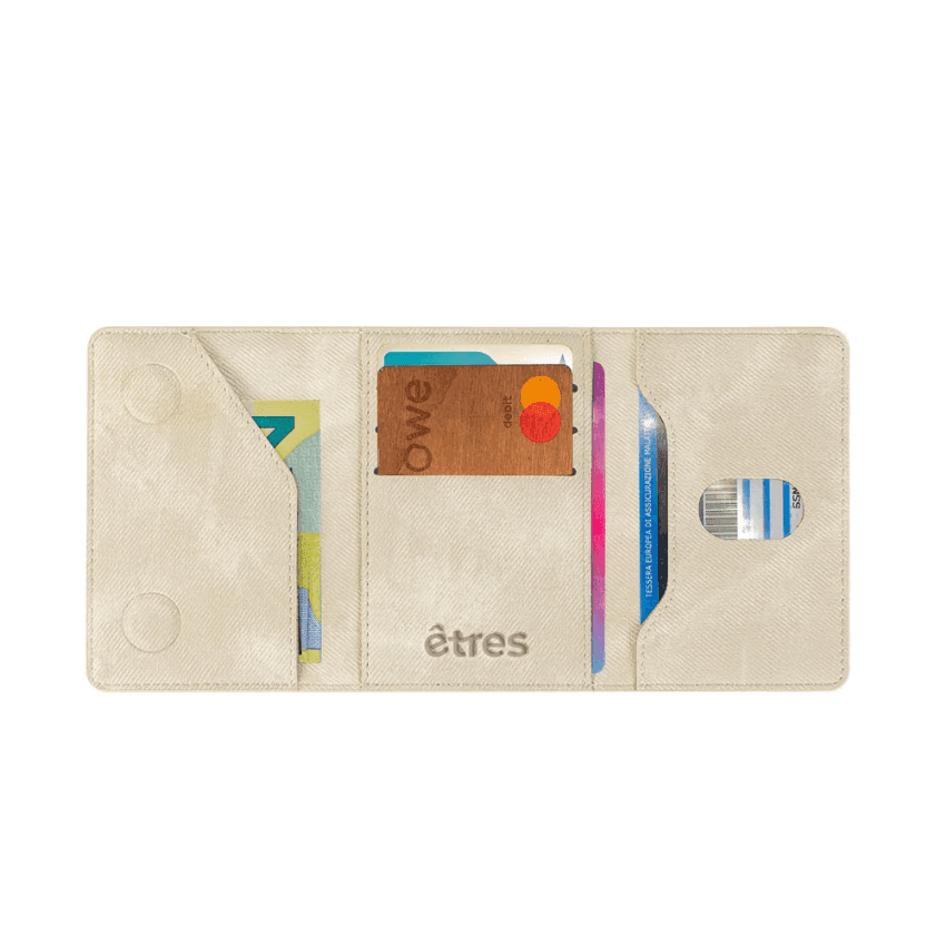 Etres - Portafoglio Smart Icon Jeans si aggancia facilmente allo Smartphone - Jeans White (ET-CL023) - 3