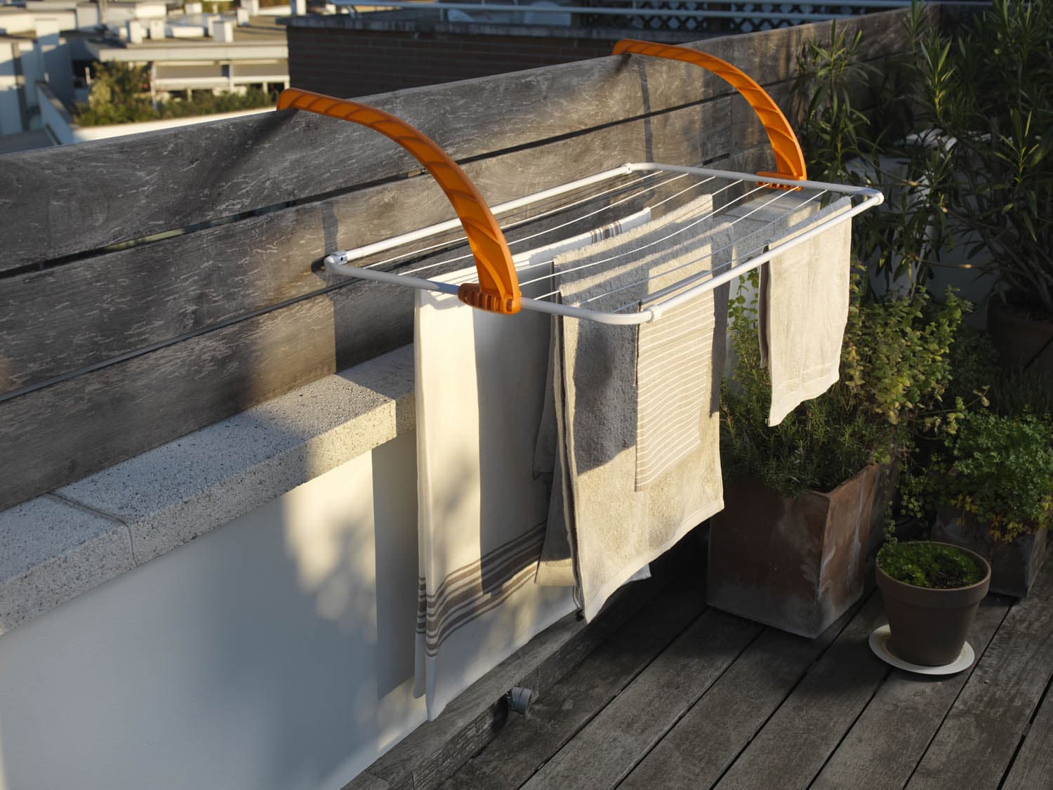 Stendibiancheria "POLAR 100" da balcone stendino in acciaio antiruggine per balcone con braccia regolabili 10 metri - 2