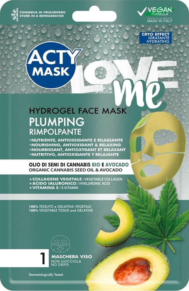 MASCHERA VISO HYDROGEL RIMPOLPANTE NUTRIENTE ANTIOSSIDANTE RILASSANTE CON AVOCADO 007003