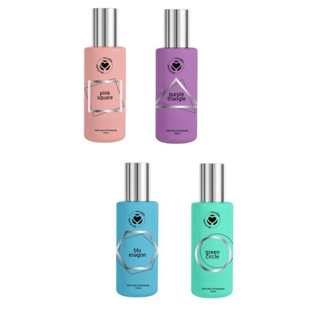 SET 24 PZ PROFUMO PER DONNA DA 30 ML POLYGONAL ESSENCE MIX DI 4 FRAGRANZE 032701 - 2