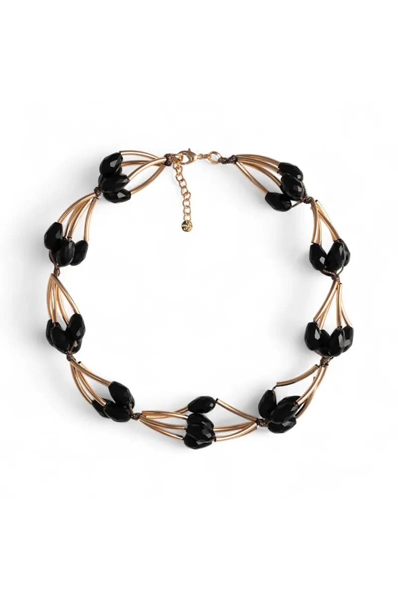 MYA ACCESSORIES | Collana girocollo strutturato in metallo - 2