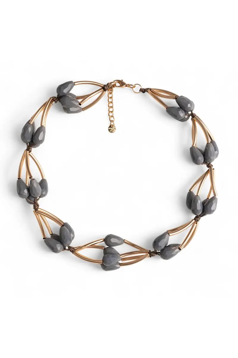 MYA ACCESSORIES | Collana girocollo strutturato in metallo - 2