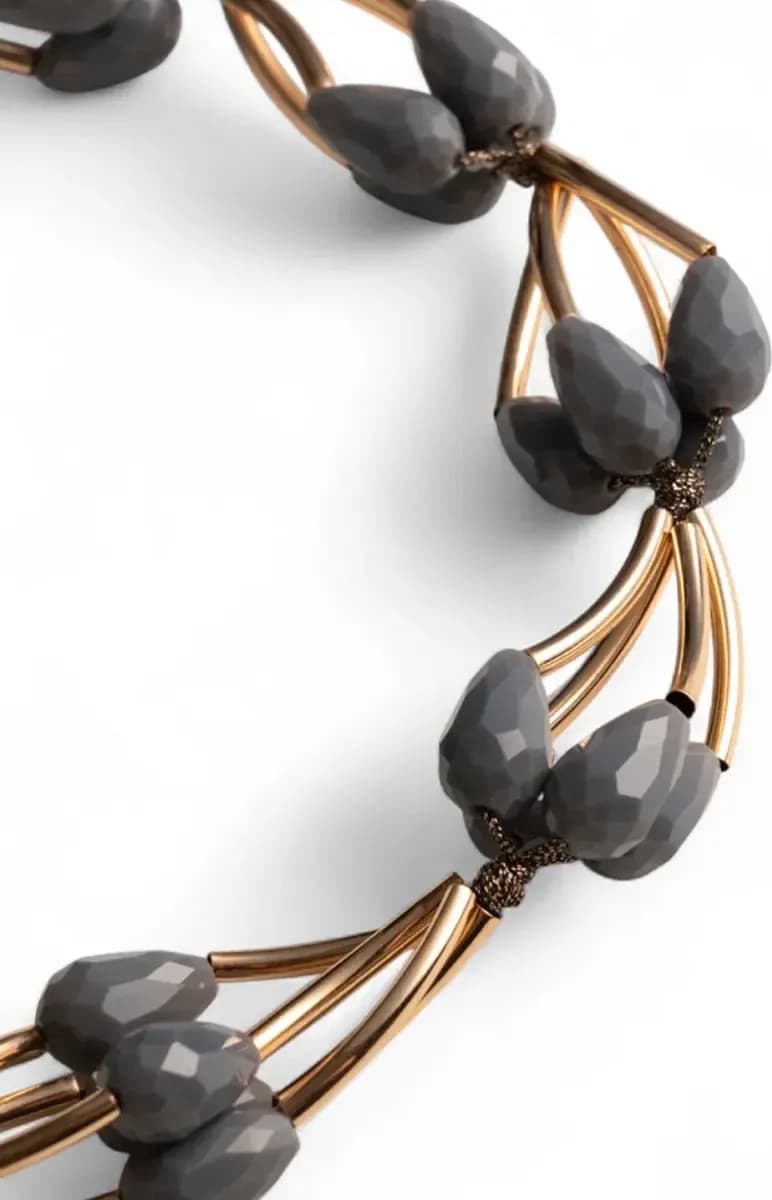 MYA ACCESSORIES | Collana girocollo strutturato in metallo - 3