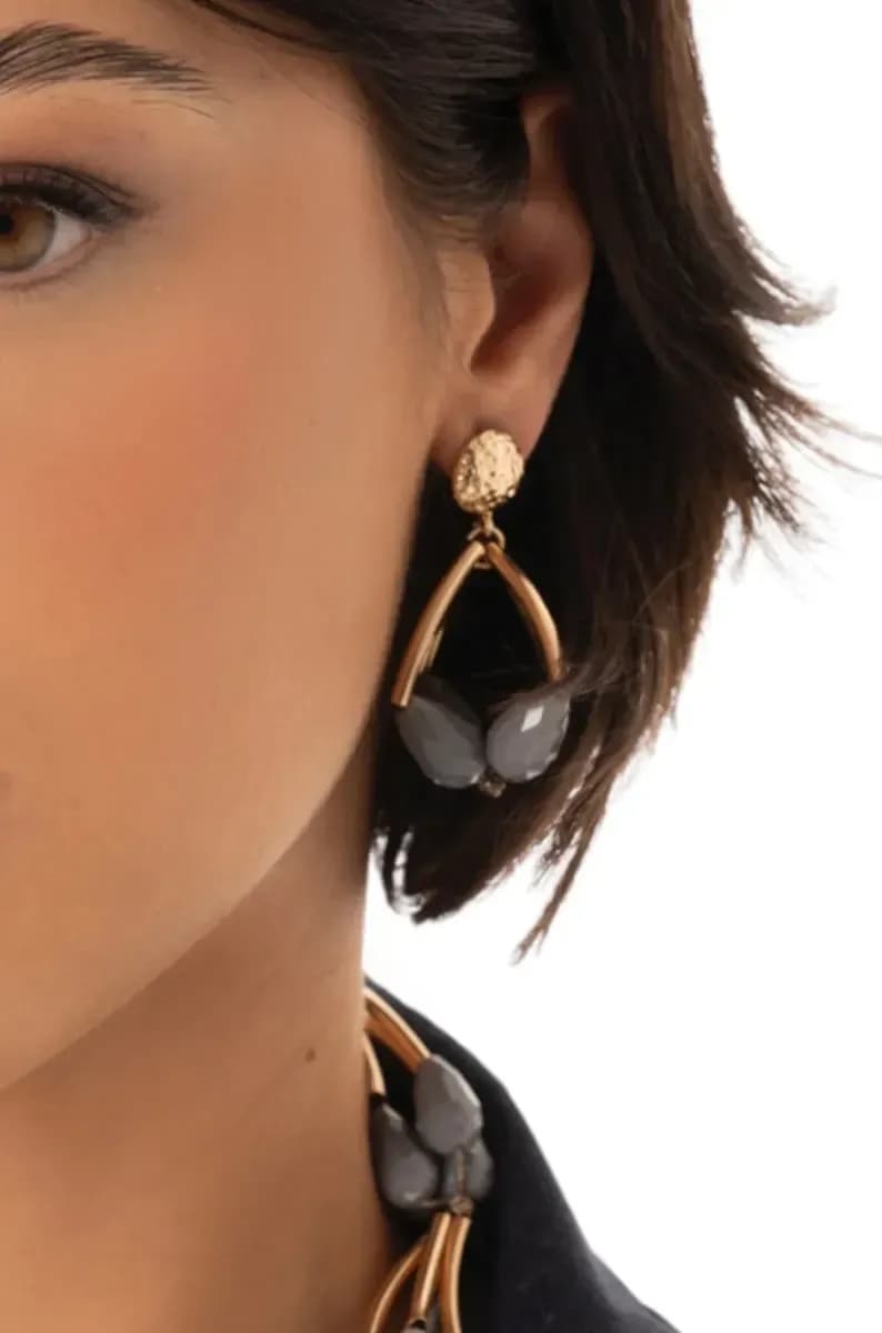 MYA ACCESSORIES | Orecchini pendenti in metallo a goccia - 3