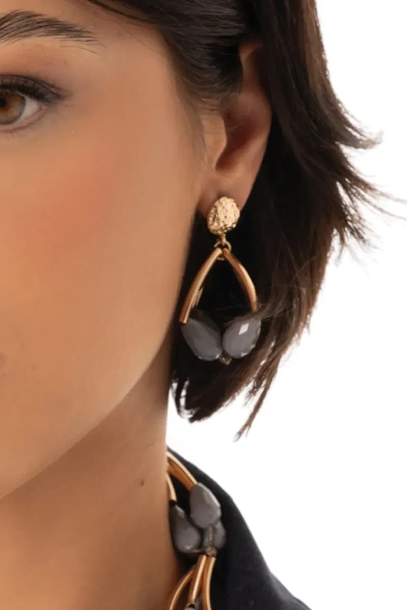 MYA ACCESSORIES | Orecchini pendenti in metallo a goccia - 3