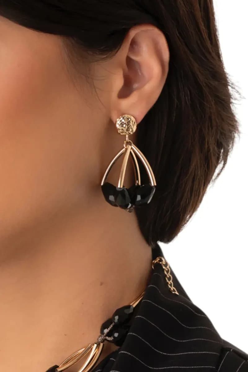 MYA ACCESSORIES | Orecchini pendenti in metallo a goccia - 3