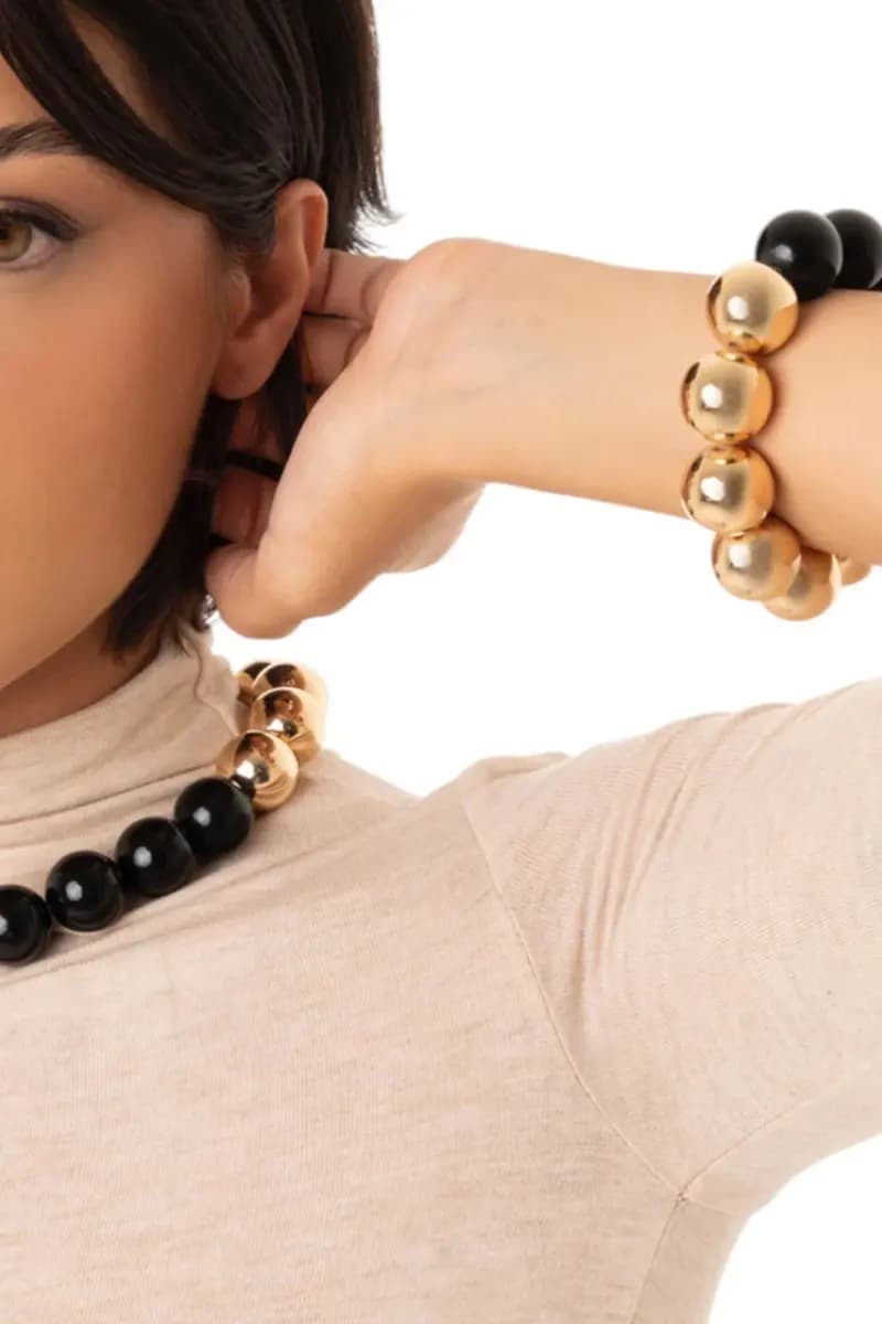 MYA ACCESSORIES | Bracciale elastico con sfere - 3