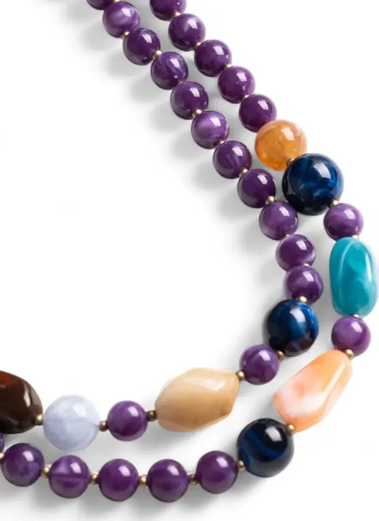 MYA ACCESSORIES | Collana lunga con pietre in acrilico - 3