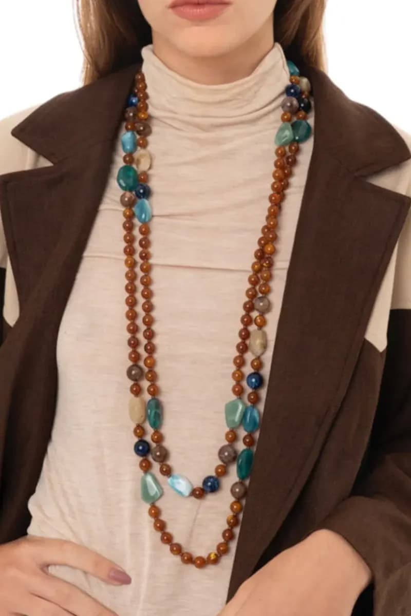 MYA ACCESSORIES | Collana lunga con pietre in acrilico - 4