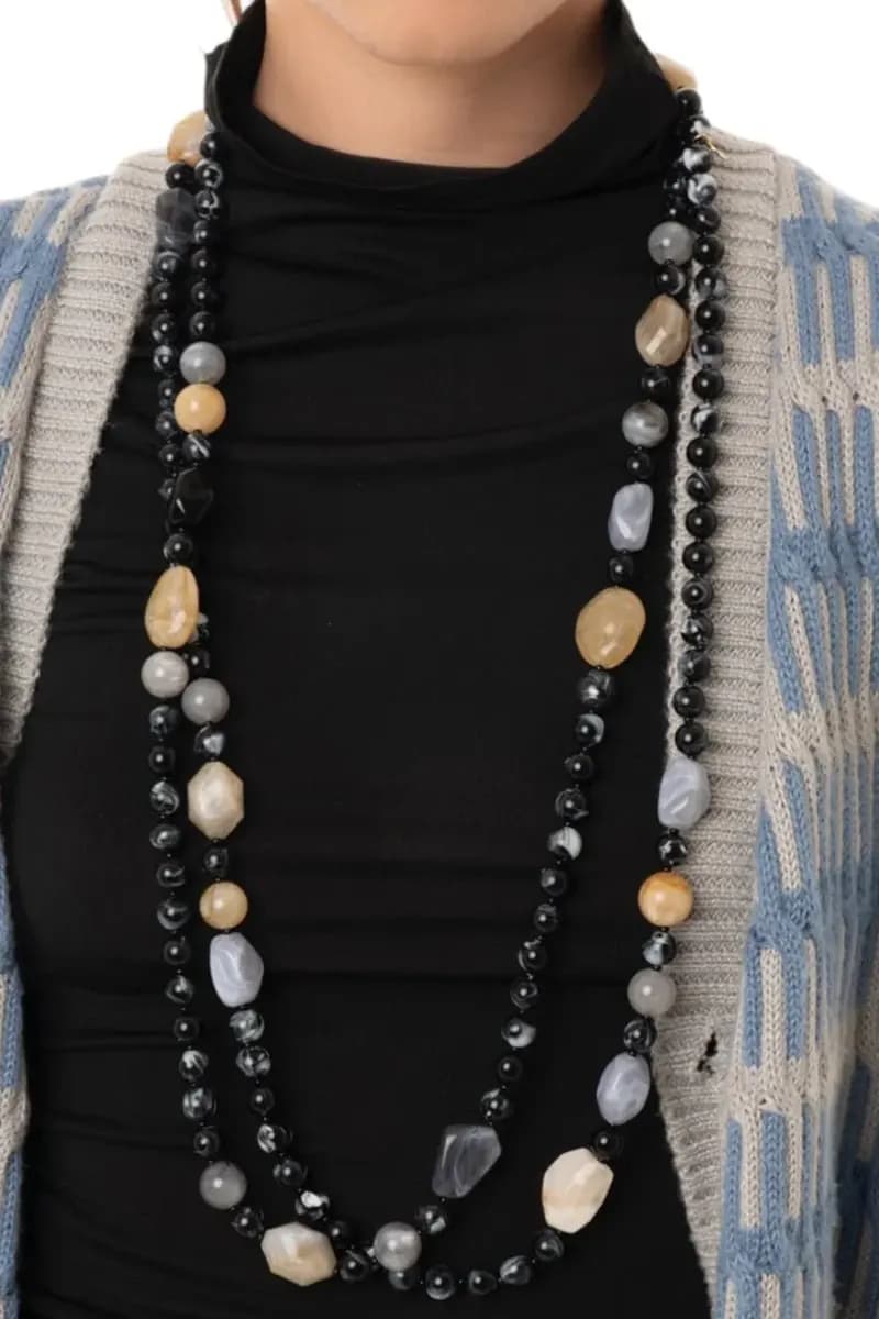 MYA ACCESSORIES | Collana lunga con pietre in acrilico - 3