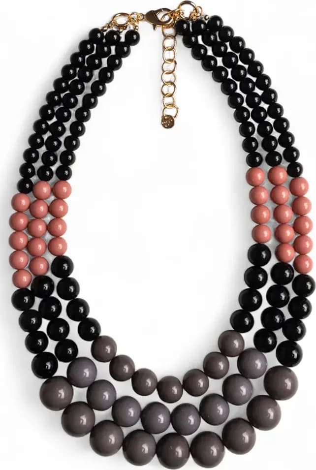 MYA ACCESSORIES | Collana a tre fili con sfere in acrilico - 2