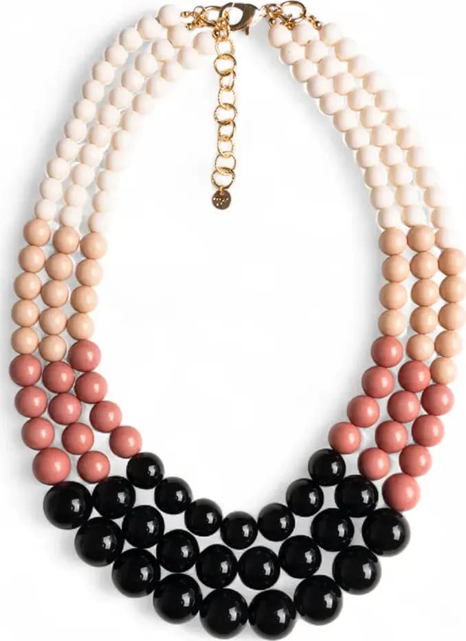 MYA ACCESSORIES | Collana a tre fili con sfere in acrilico - 2