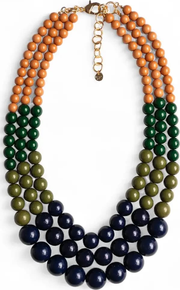 MYA ACCESSORIES | Collana a tre fili con sfere in acrilico - 2