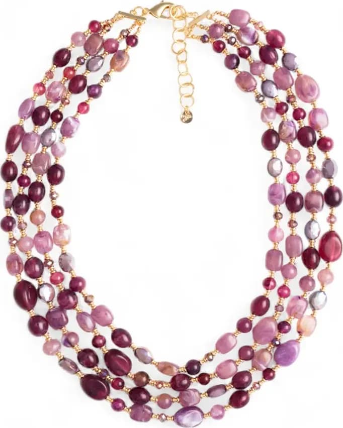MYA ACCESSORIES | Collana a quattro fili con pietre in acrilico - 2