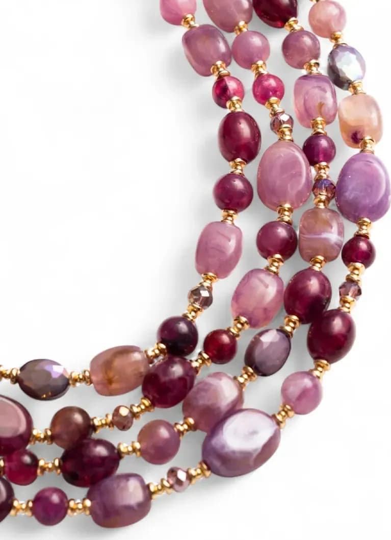 MYA ACCESSORIES | Collana a quattro fili con pietre in acrilico - 3