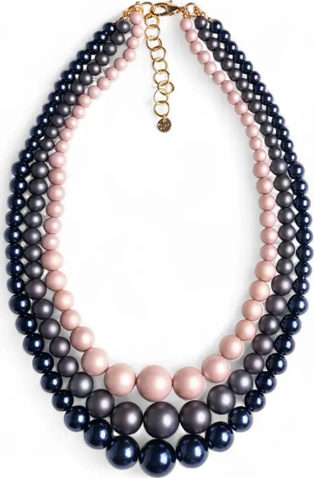 MYA ACCESSORIES | Collana a tre fili con sfere in acrilico - 2