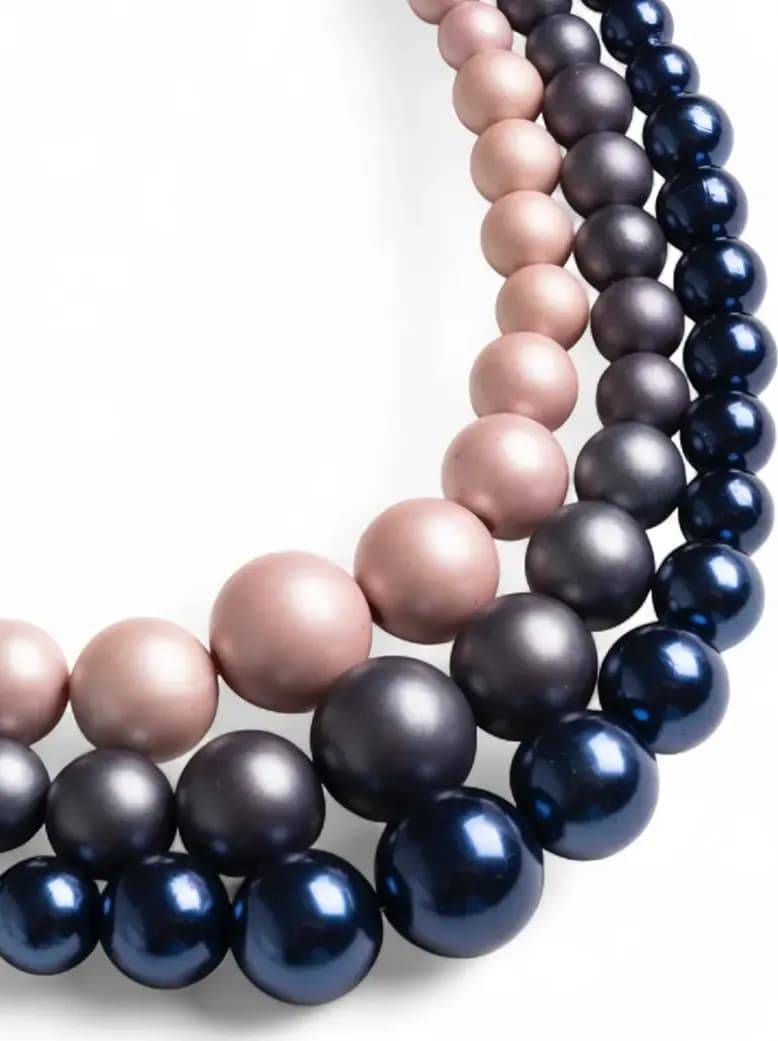 MYA ACCESSORIES | Collana a tre fili con sfere in acrilico - 3