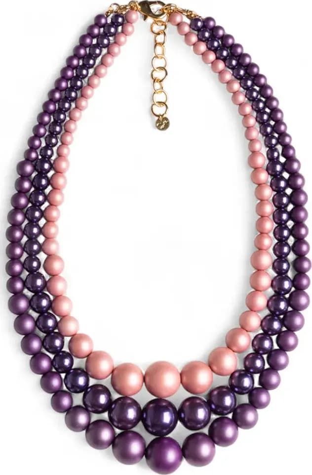 MYA ACCESSORIES | Collana a tre fili con sfere in acrilico - 2